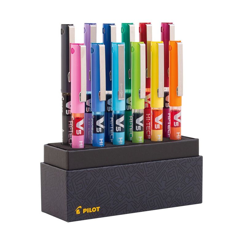 Set 12 Lapices Tinta Hi-Tecpoint 0.5mm Pilot Surtido