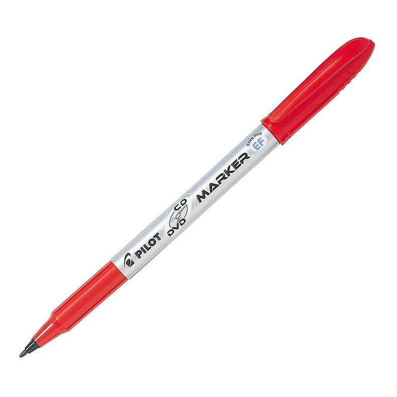 Marcador Permanente CD/DVD Extra Fina Rojo Pilot -0