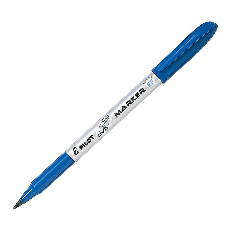 Marcador Permanente CD/DVD Extra Fina Azul Pilot