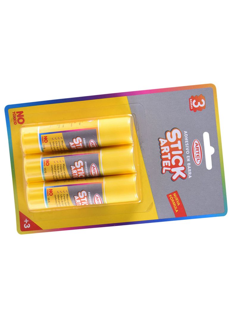 Set 3 Barras De Pegamento Stick 15g Artel-1