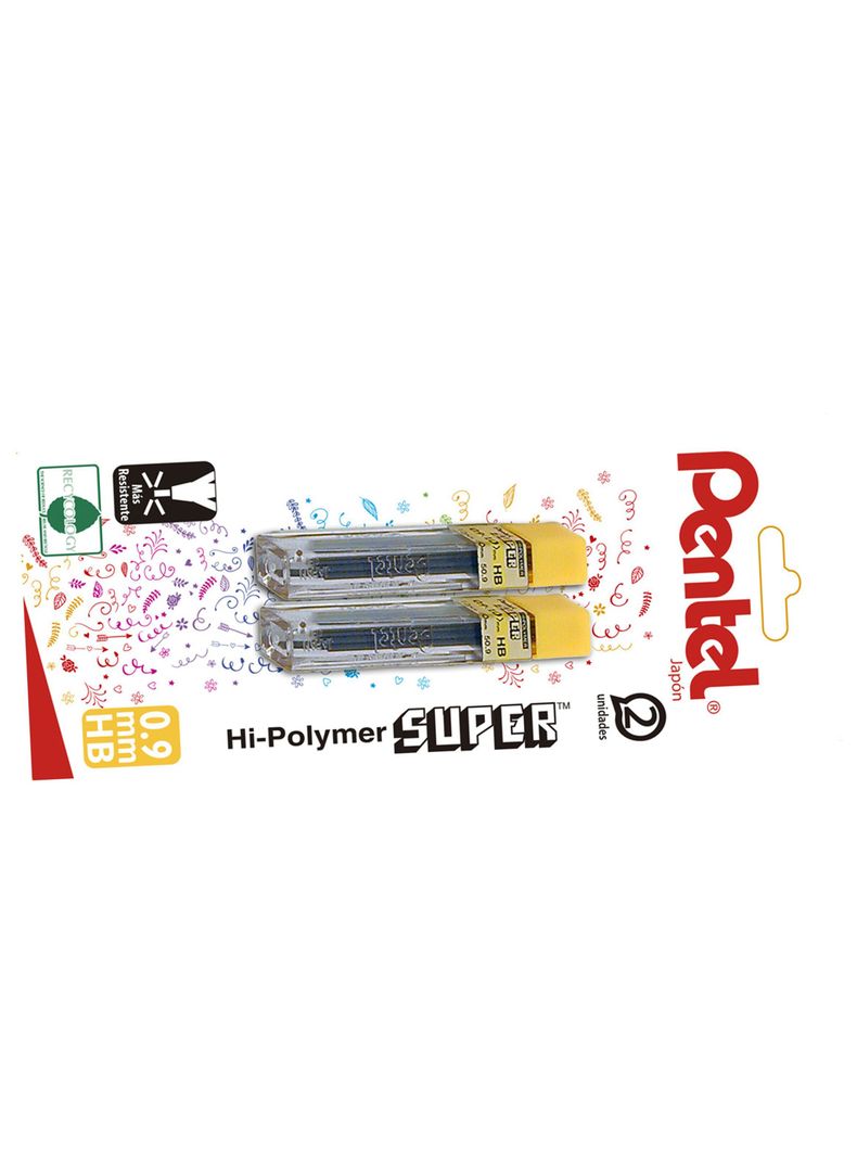 Set 2 Tubos Minas 0.9mm HB Pentel-1