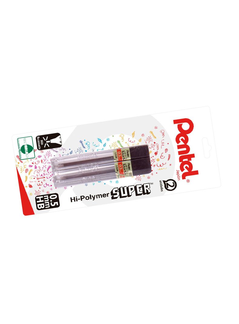 Set 2 Tubos Minas 0.5mm HB Pentel-1