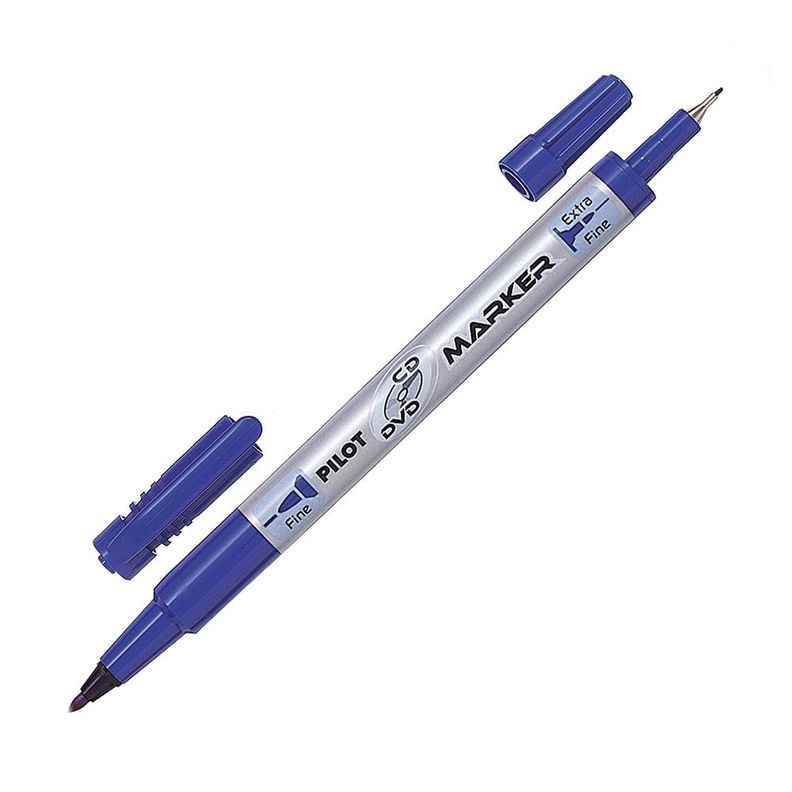 Marcador CD+DVD Doble Punta Azul Pilot-0