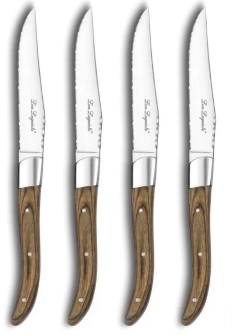 SET 4 CUCHILLOS CARNE LOUIS NOYER LAGUIOLE, CAJA MADERA-0
