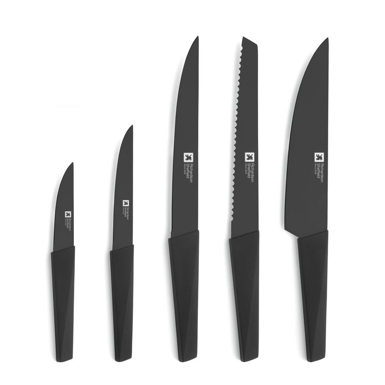 SET 5 CUCHILLLOS EDGE NEGRO RICHARDSON SHEFFIELD EN TACO, 6 PZ-2