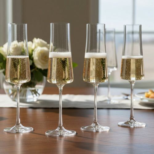 SET 4 COPAS CHAMPAGNE TRENTO BOHEMIA, 210 ML