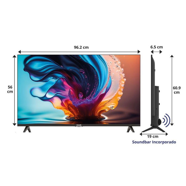 Led 43" HUUS Smart TV HD WebOS Powered By LG-2