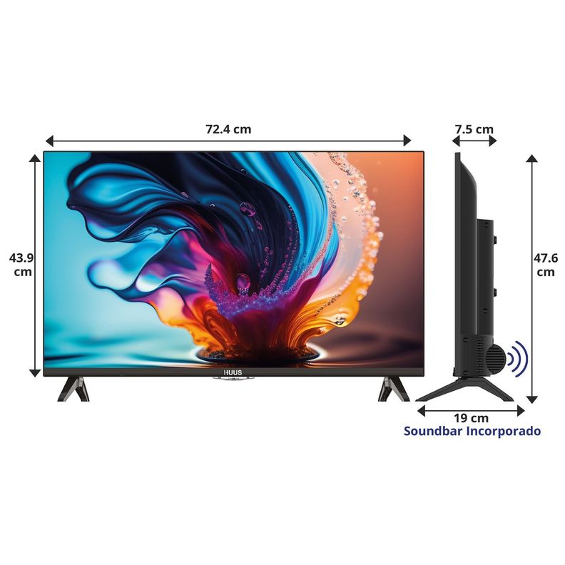 Led 32" HUUS Smart TV HD WebOS Powered By LG-2