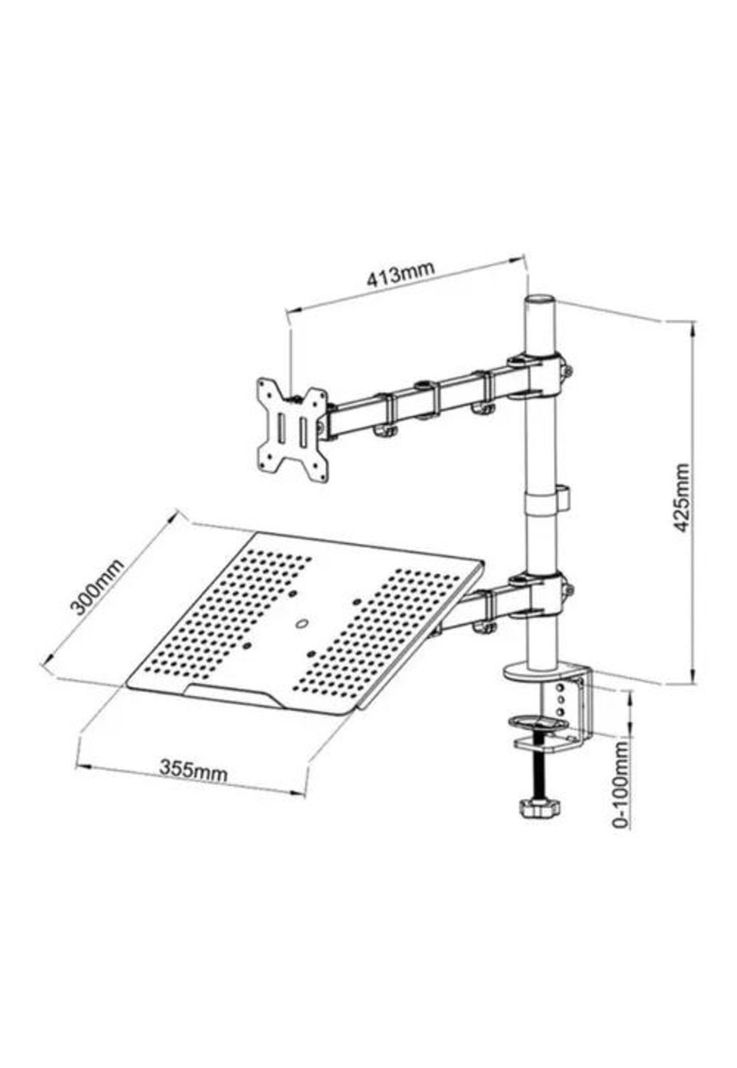 Soporte para monitor y notebook brazo articulado de escritorio-5