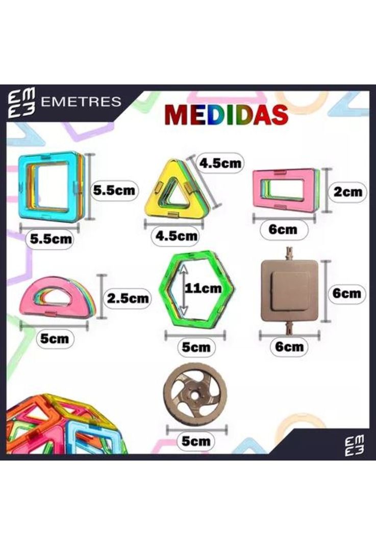 Bloques magnéticos de construcción didácticos, 84 piezas rosadas-1