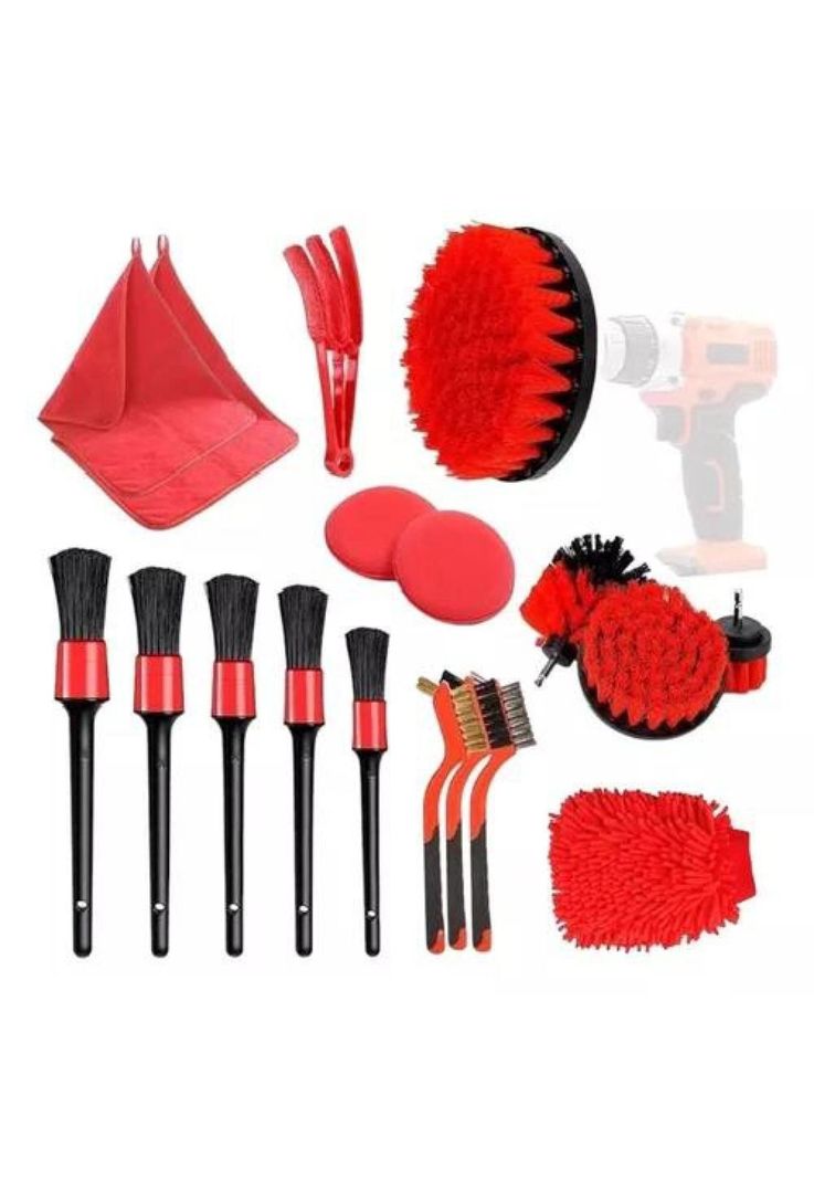 Kit de limpieza de auto, 18 piezas, pulidor de focos y limpieza de auto