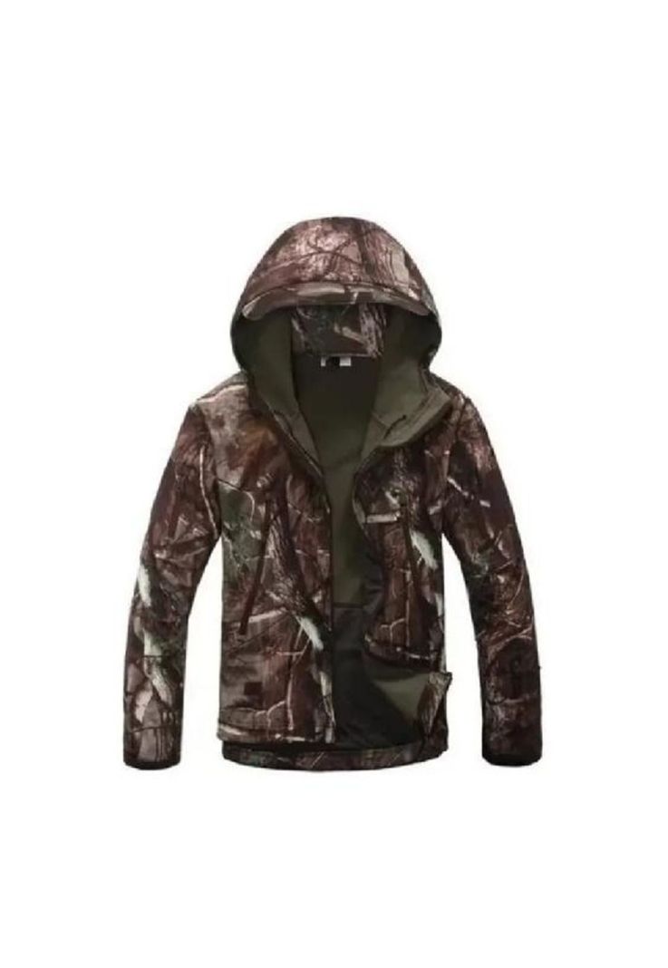 Chaqueta softshell táctica militar con capucha impermeable, talla XXXL-0
