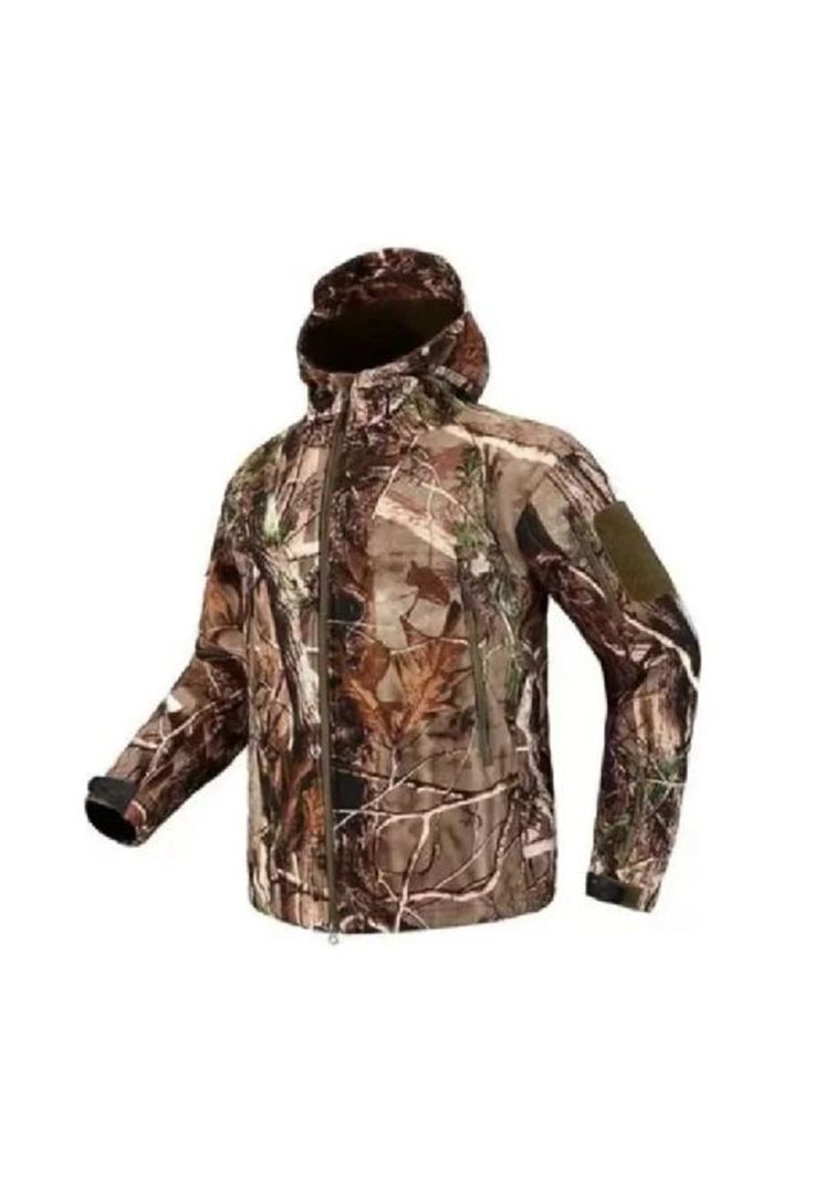 Chaqueta softshell táctica militar con capucha impermeable, talla XXXL-1