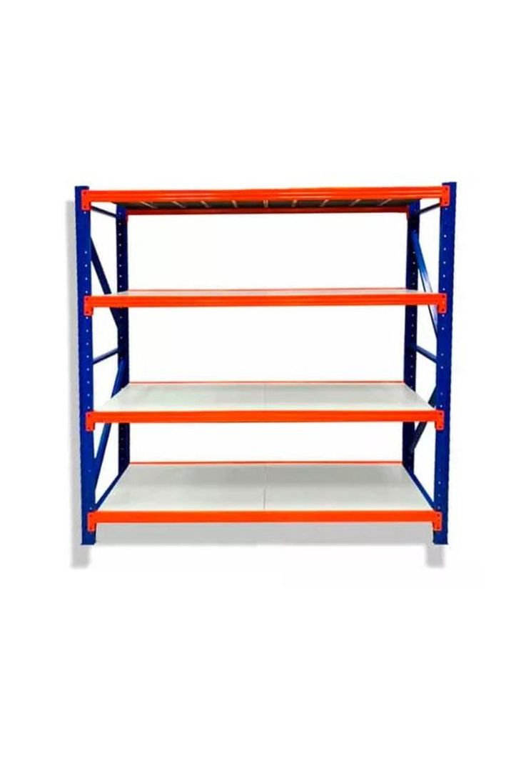 Estante Metálico Rack 200x200x60cm Sin Pernos Soporta 800kg Color Azul-0