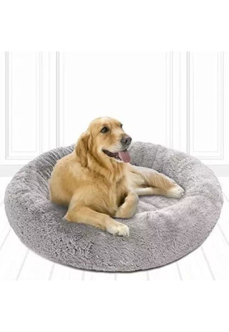 Cama para mascotas antiestrés 90 cm talla XXL gris-2