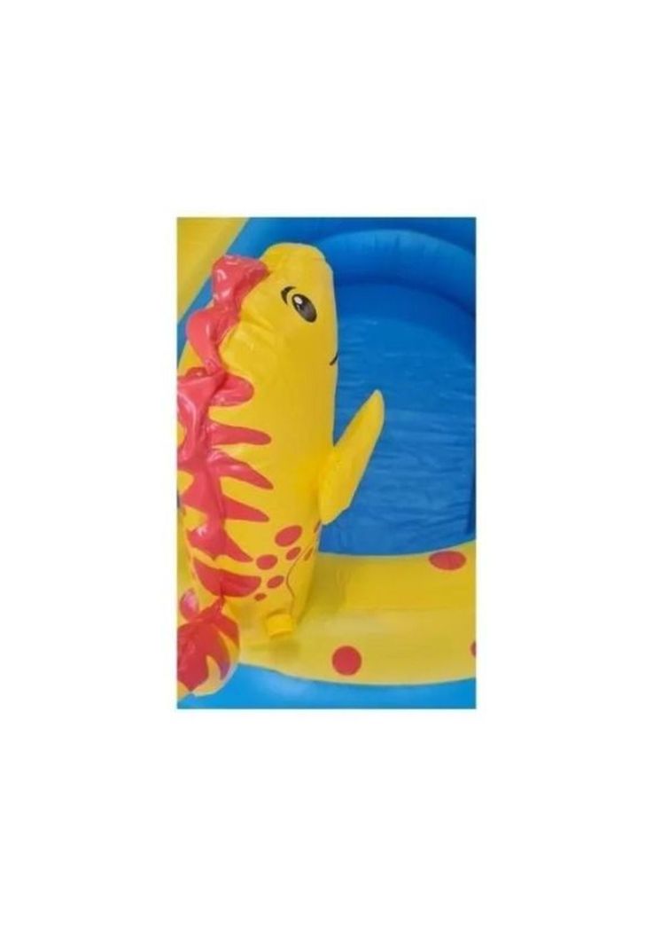 Piscina inflable 170x110x45 cm dino delfín lanza chorro agua-3
