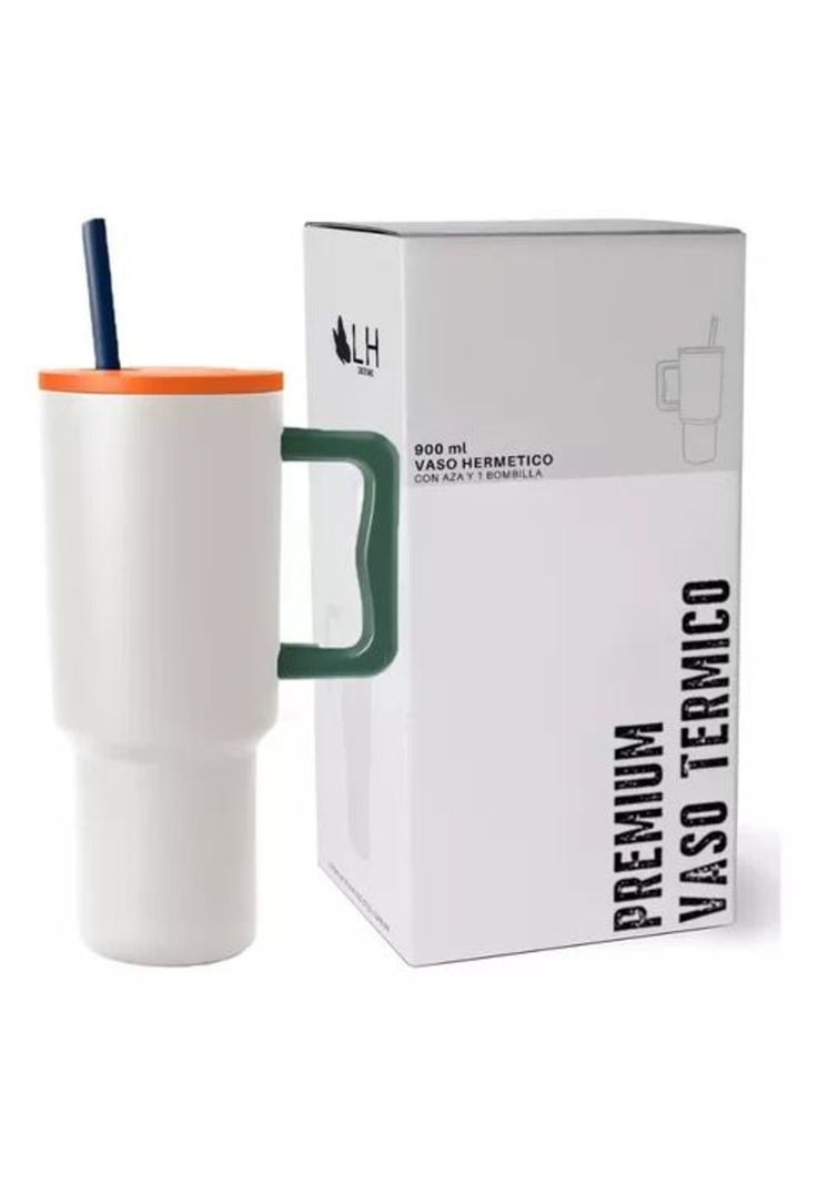 Vaso térmico mug, 900 lt, acero inoxidable, gris-0