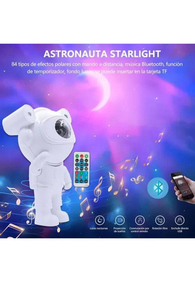 Proyector lámpara LED de galaxia, astronauta, lámpara de mesa-2