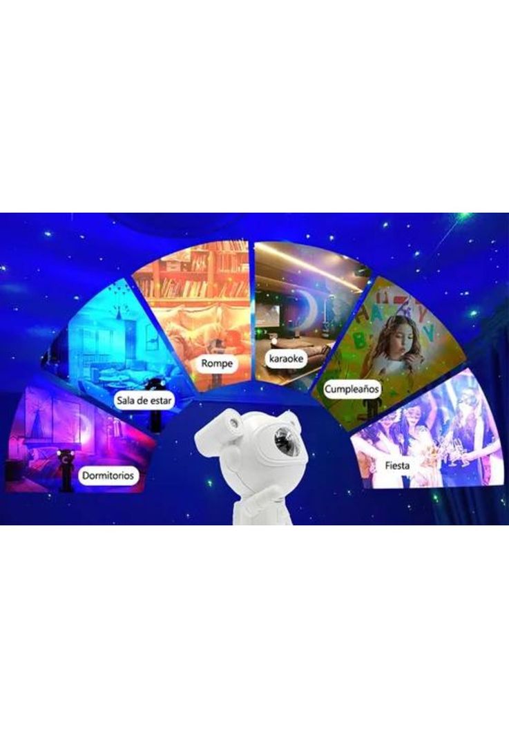 Proyector lámpara LED de galaxia, astronauta, lámpara de mesa-7