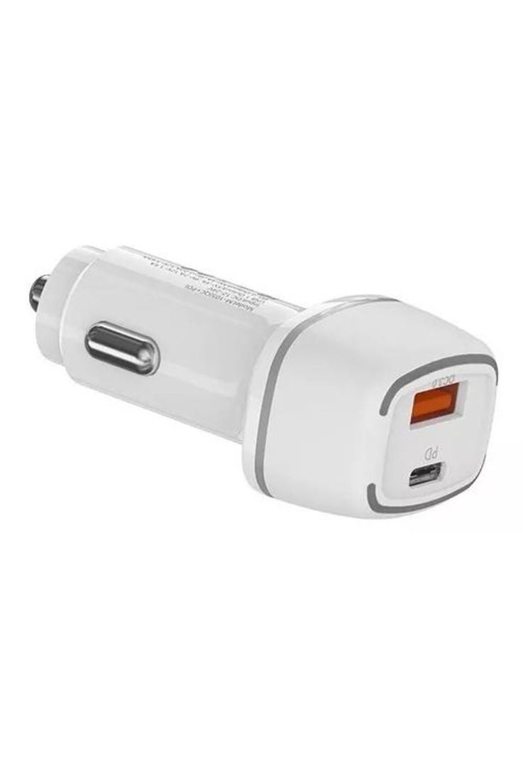 Cargador de teléfono para auto carga rápida blanco-2