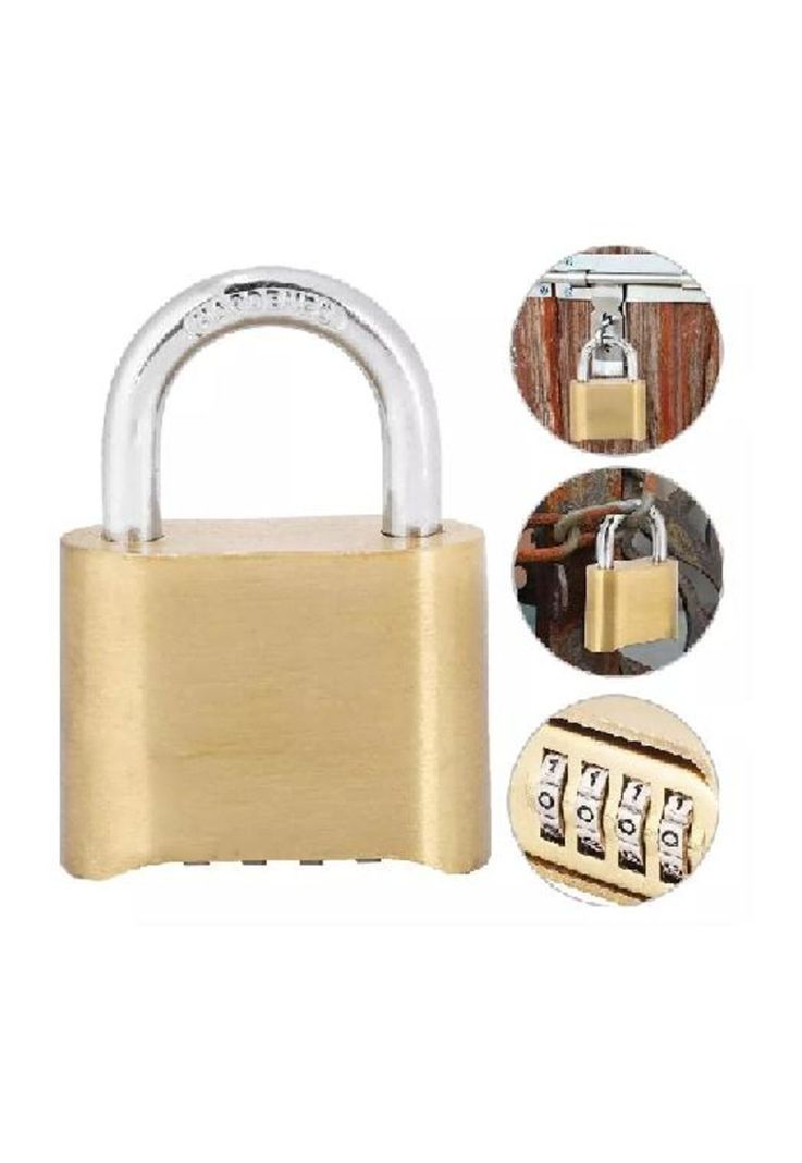 Candado clave inoxidable 4 dígitos exterior waterproof co...-1