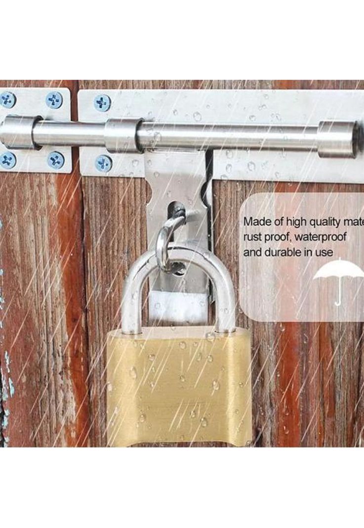Candado clave inoxidable 4 dígitos exterior waterproof co...-5