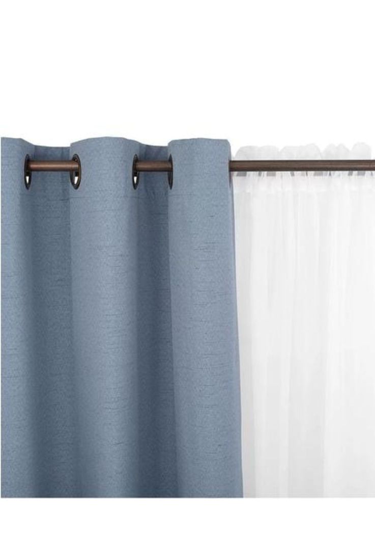 Set blackout 6 piezas térmico lino 140x220 cm, azulino-0