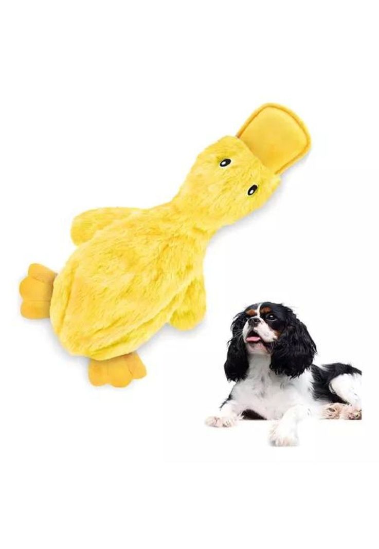 Pato de Peluche para Perros - Mascota con Sonido Color Amarillo-0