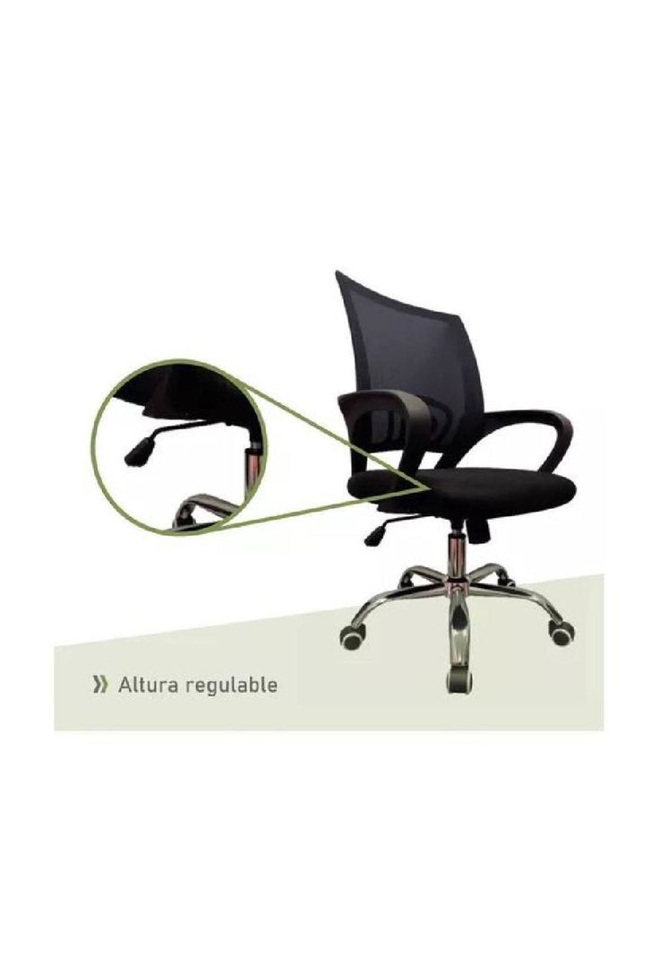 Silla de escritorio ergonómica Lumax Ezri con tapizado de mesh negra-4