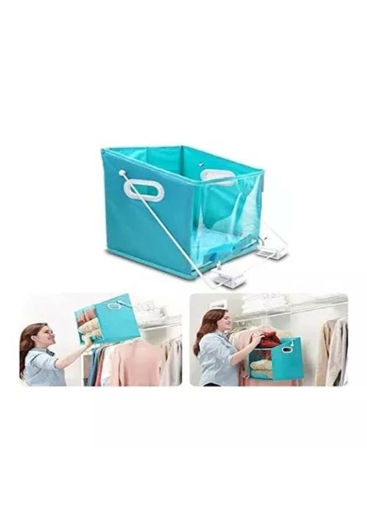 Cesta ajustable de almacenamiento para ropa de closet-1