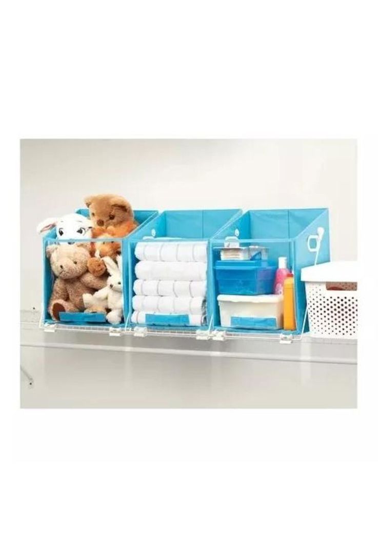 Cesta ajustable de almacenamiento para ropa de closet-3
