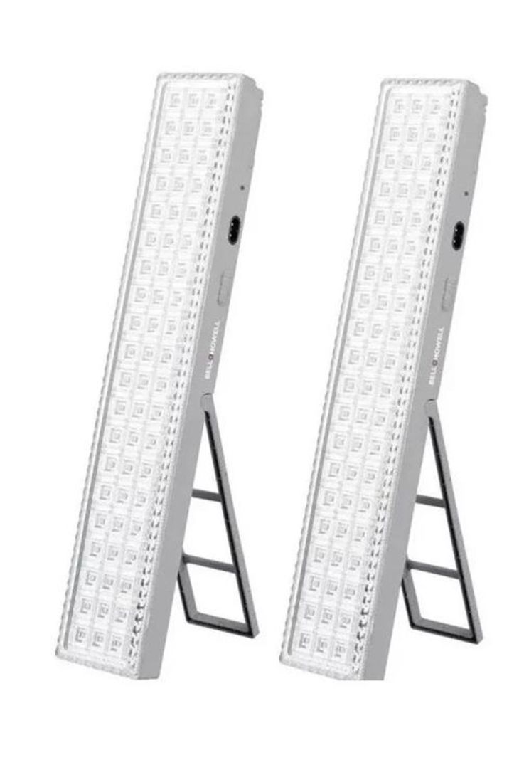 Pack x2 lámparas luz LED de emergencia recargable 24 hrs, blanco-1