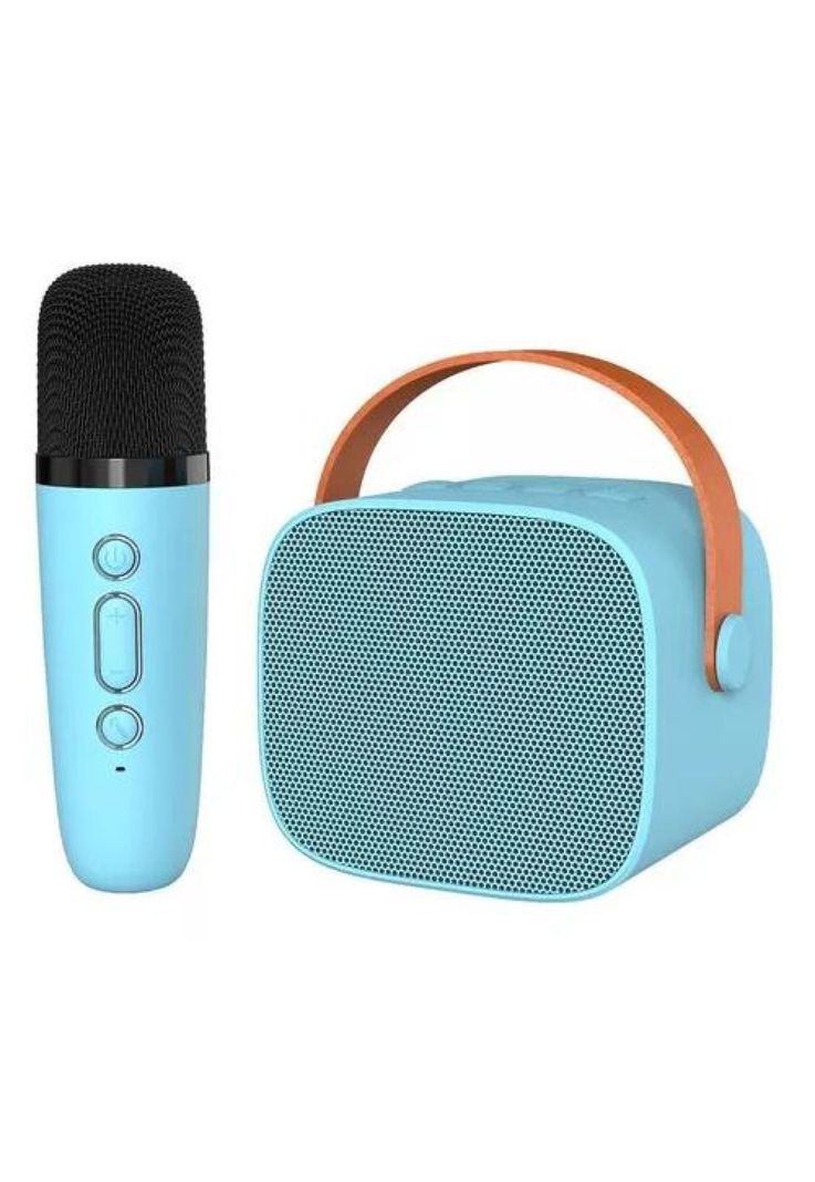Parlante de karaoke para niños con micrófono portátil recargable-0