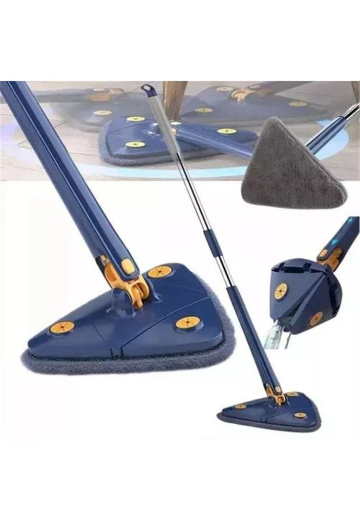 Mopa trapeador gira 360° triangular escurridor automático azul-1