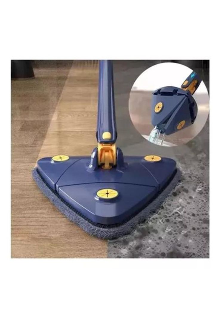 Mopa trapeador gira 360° triangular escurridor automático azul-2