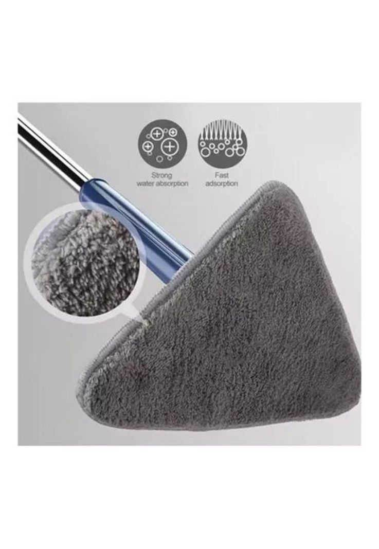 Mopa trapeador gira 360° triangular escurridor automático azul-3