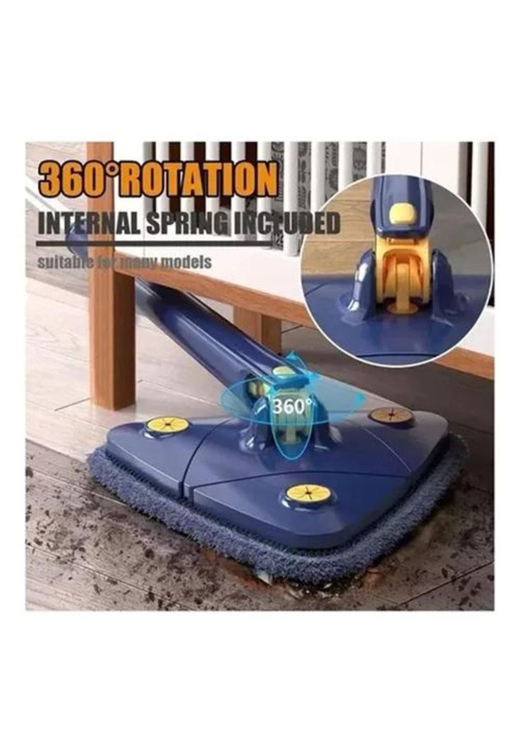 Mopa trapeador gira 360° triangular escurridor automático azul-5