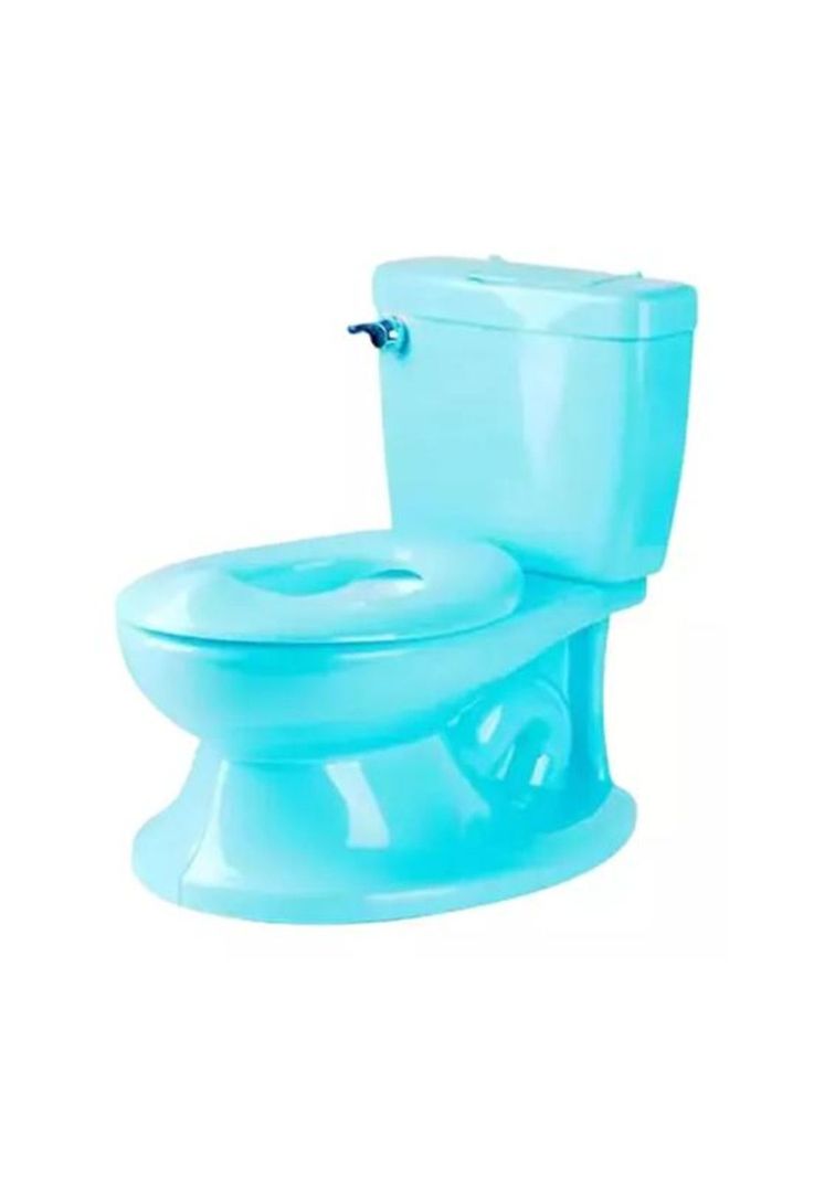 Pelela de aprendizaje tipo WC con sonido, color celeste-0