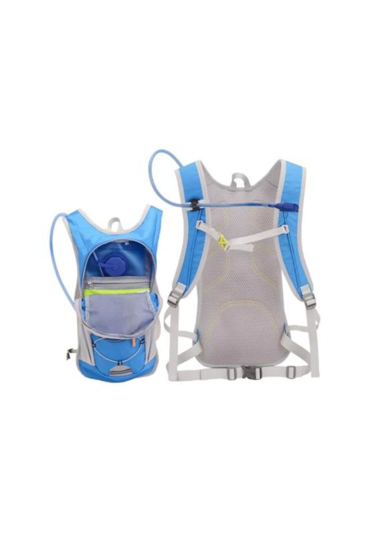 Mochila hidratación + bolsa de agua color azul-5