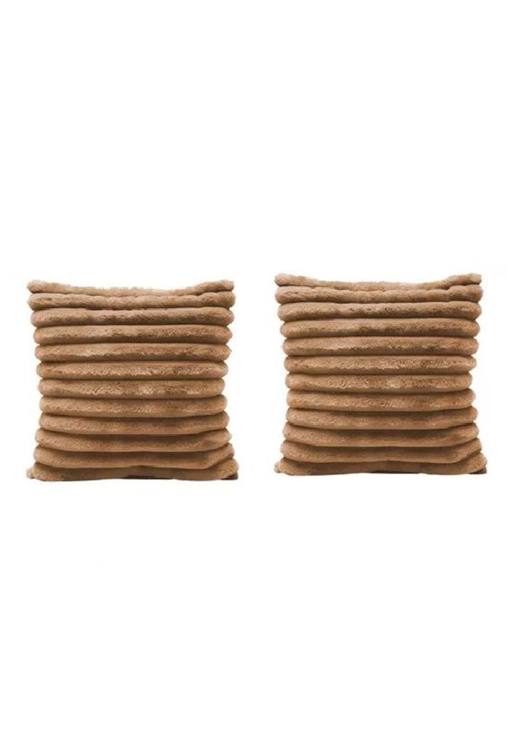 Pack 2 fundas de cojín super suave líneas decoración 43x43 cm color beige-1