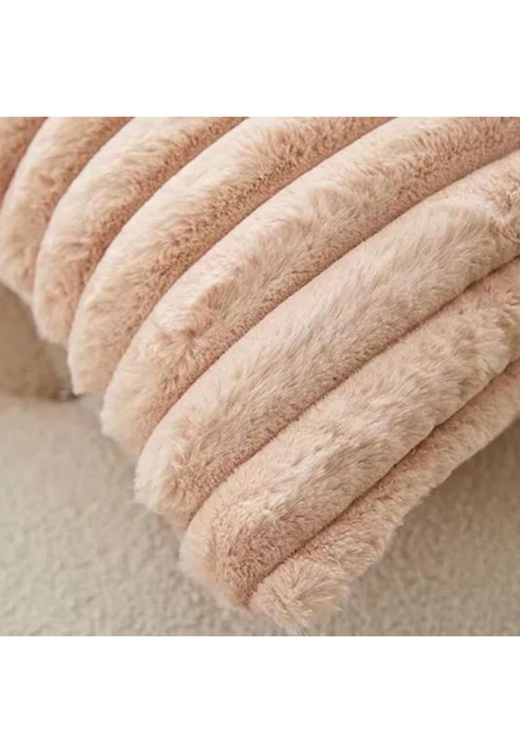Pack 2 fundas de cojín super suave líneas decoración 43x43 cm color beige-3
