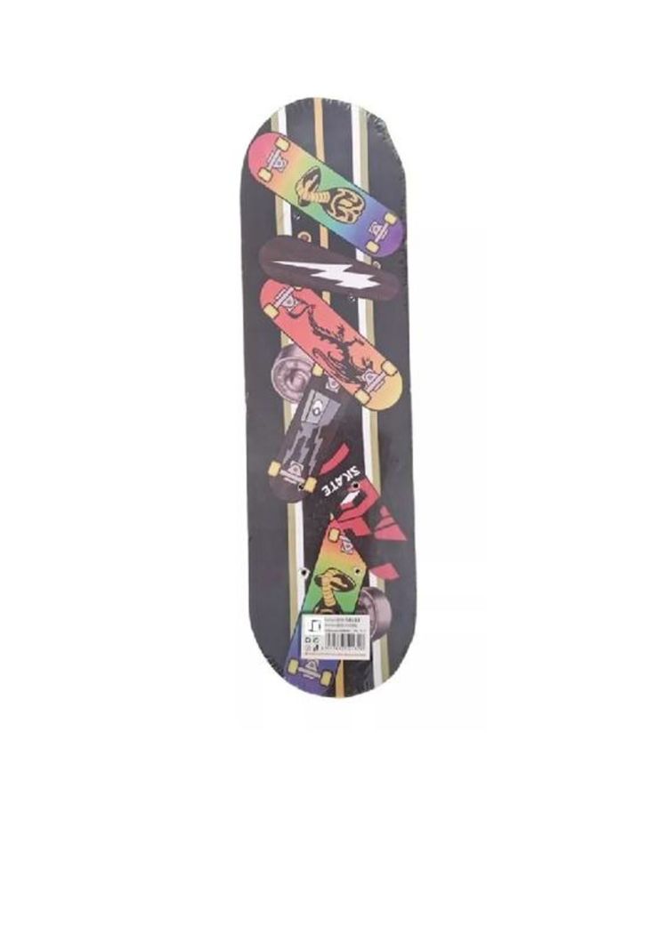 Tabla skate patineta niño unisex 70cm, negro-0