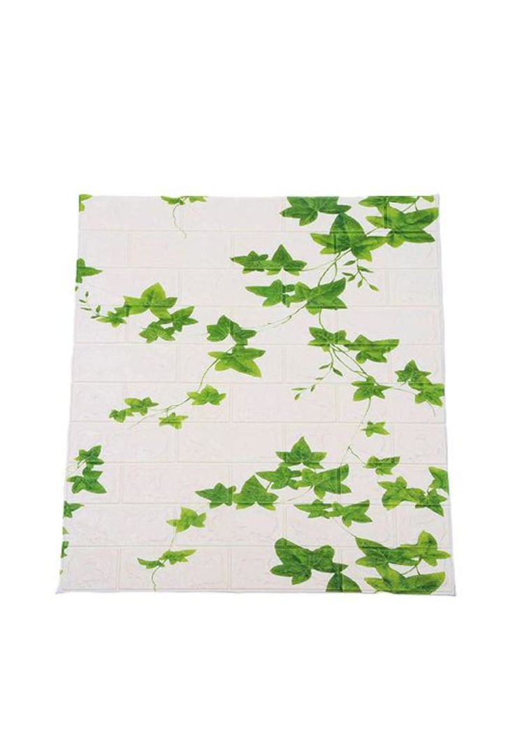 Pack de 10 láminas de papel mural 3D ladrillo blanco 77x70 cm-0