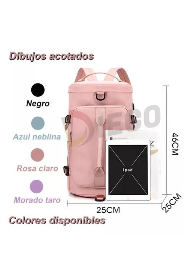 Bolsa de gran capacidad para viajes y deportes, color negro-5
