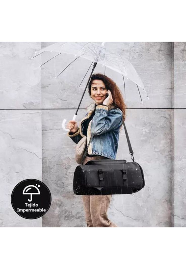 Bolsa de gran capacidad para viajes y deportes, color negro-6