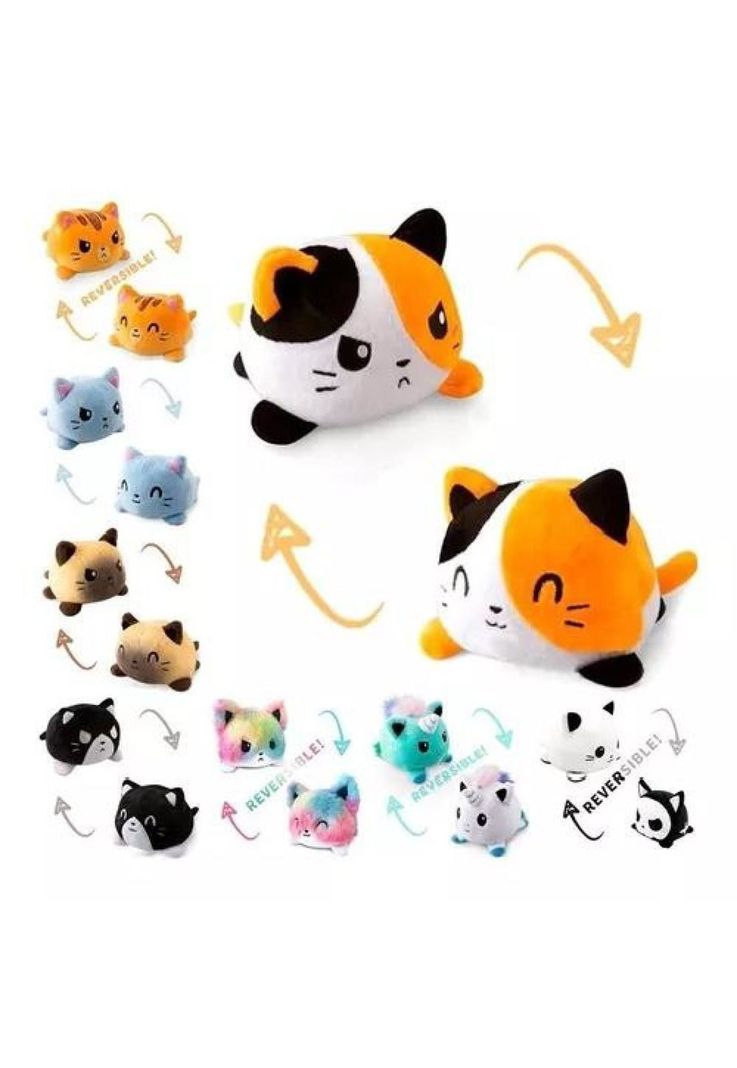 Gato Reversible - Peluche de Felpa-2