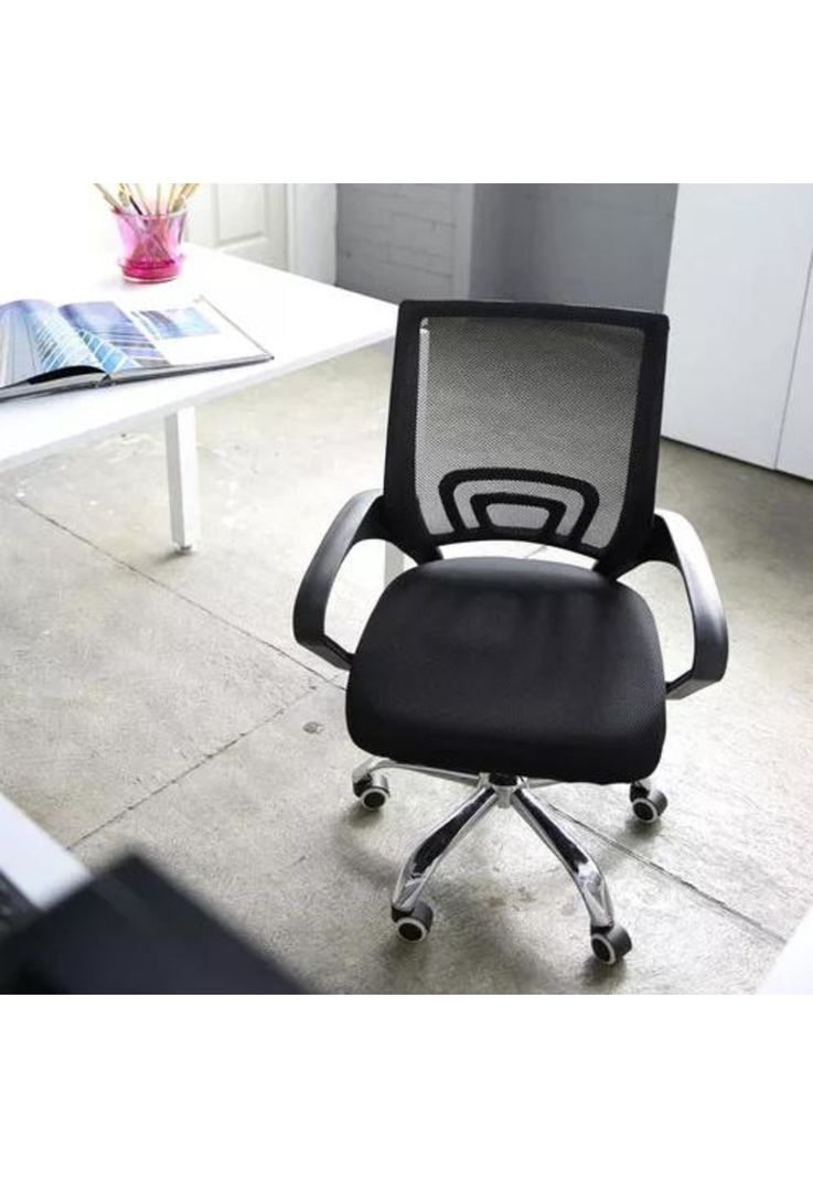 Silla de oficina Mesh Relan ergonómica giratoria color negro-4