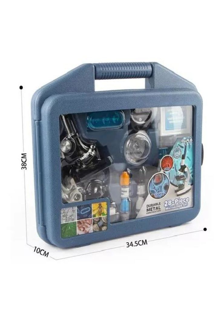 Set Microscopio + Kit de Accesorios - 1200x, Maletín Plástico-2
