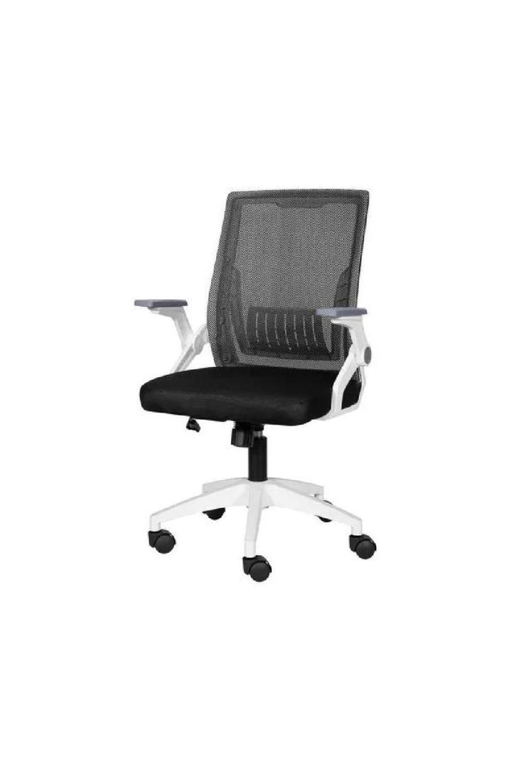 Silla ergonómica de oficina Carla giratoria con asiento de memoria negra-0