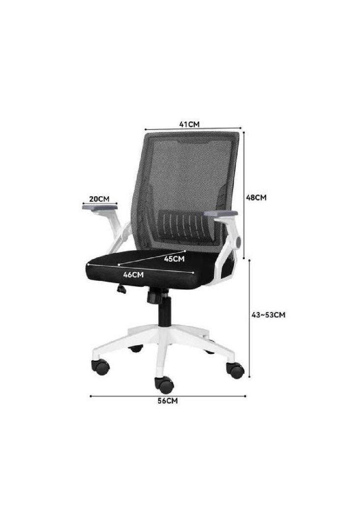 Silla ergonómica de oficina Carla giratoria con asiento de memoria negra-1